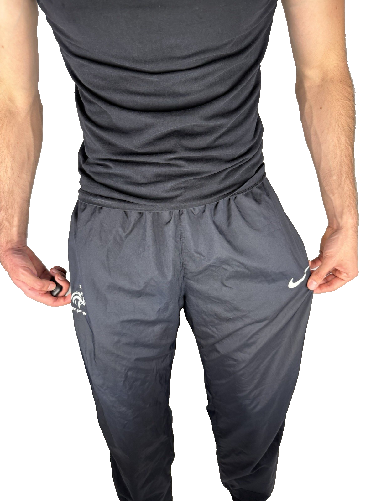 Nike Frankreich Track Pants 2012 – Nylon, Baggy Fit, Größe L