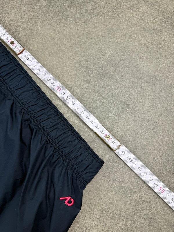 Nike Track Pants – Schwarz mit pinkem Piping – Damen L – Vintage