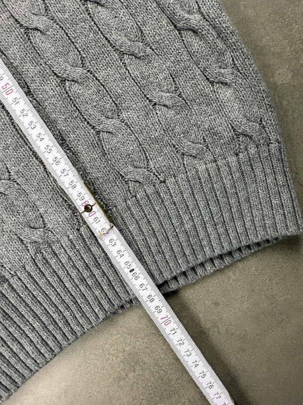 Ralph Lauren Cable Knit Sweater – Grau – Größe L