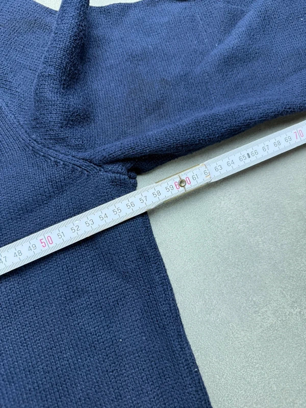 Ralph Lauren Quarter Zip Sweater – Marineblau – Größe L