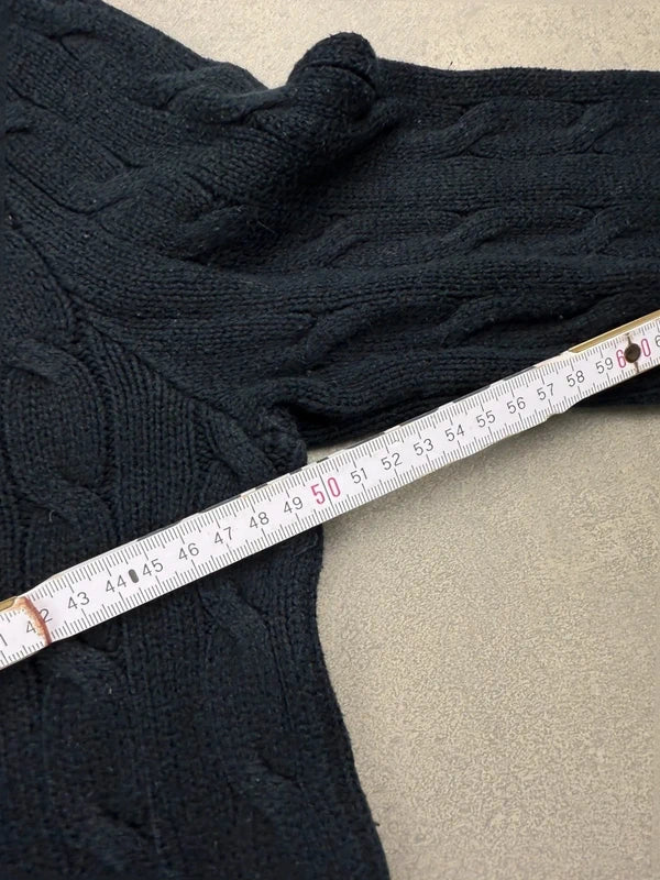 Ralph Lauren Cable Knit Sweater – schwarz – größe S