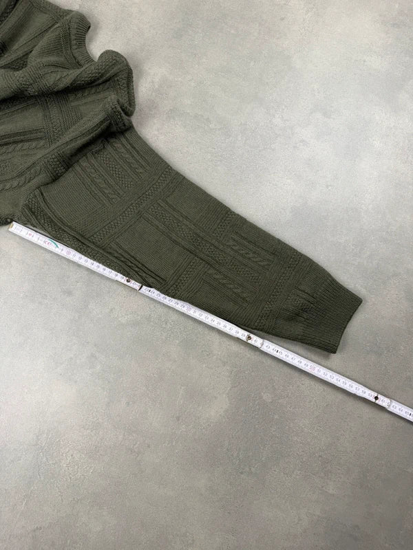 Lacoste Pattern Knit Sweater – Grün – Größe S