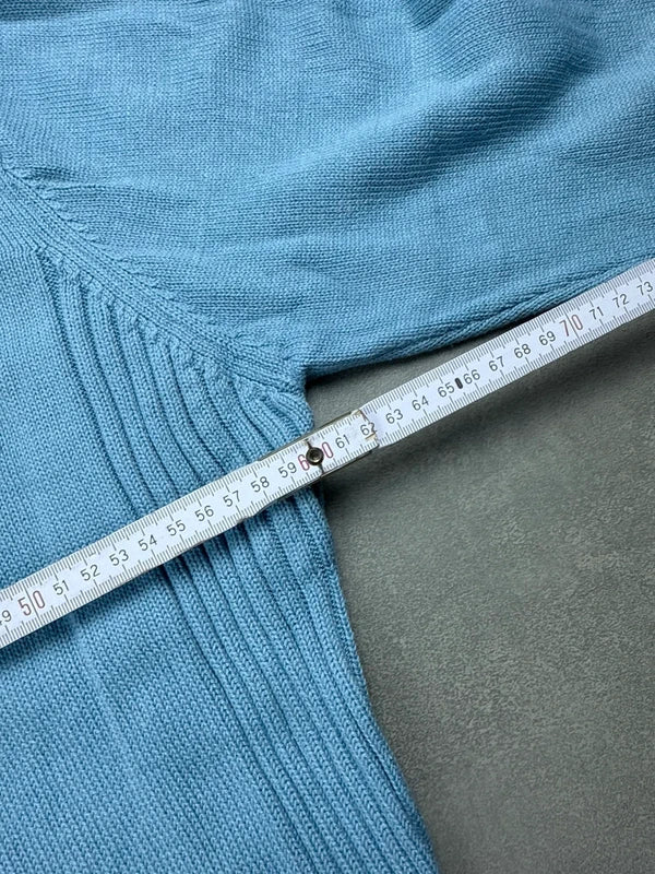 Lacoste Quarter Zip Strickpullover – Blau – Größe XL