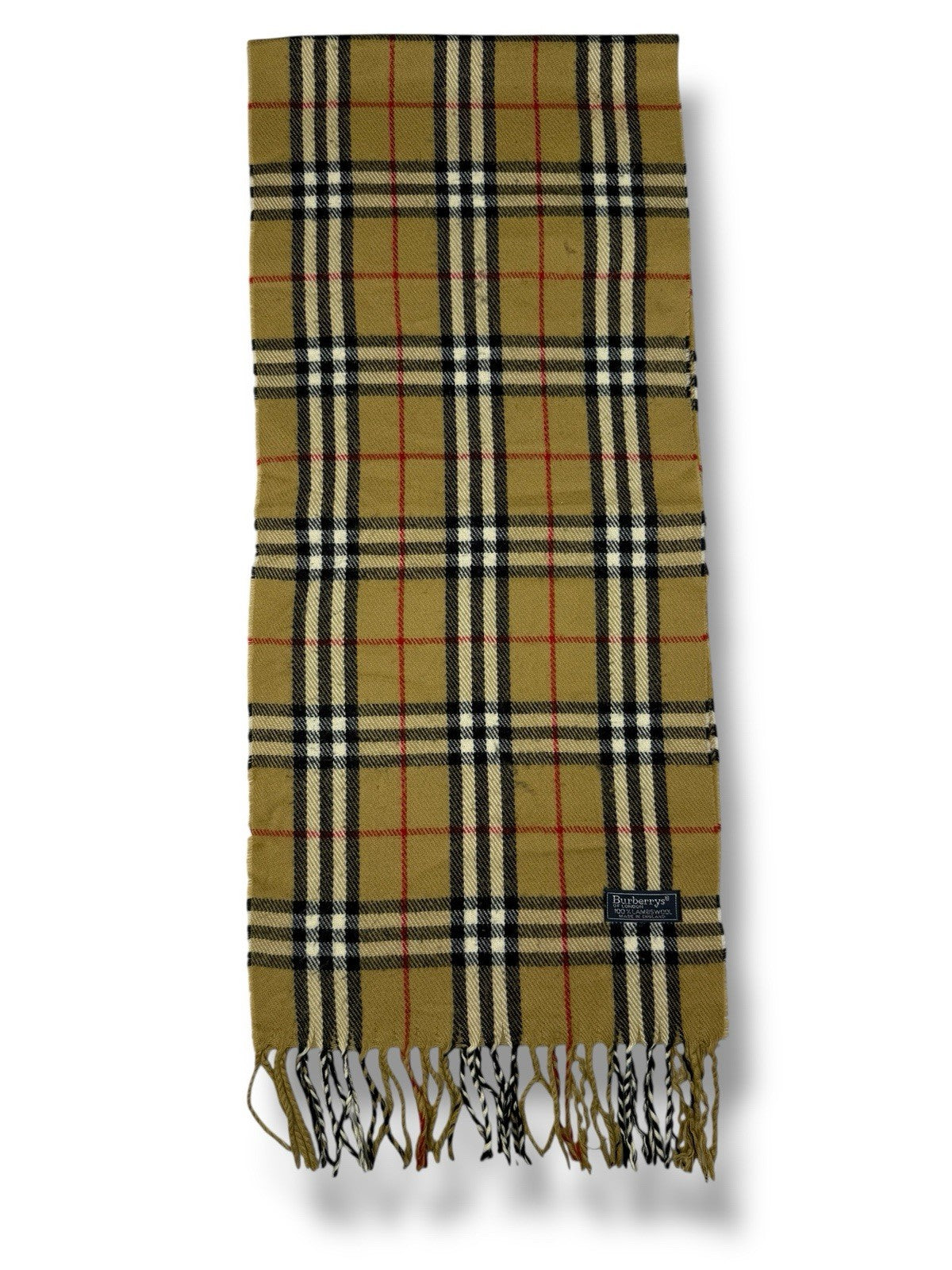 Burberry Schal – Dunkelbeige – 100 % Lammwolle