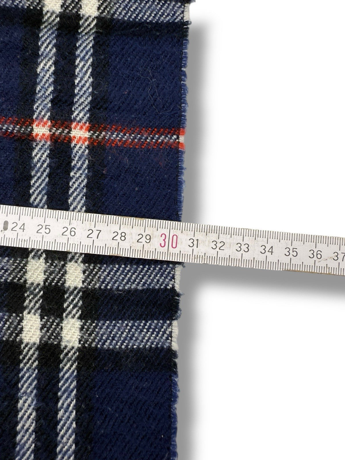 Burberry Schal – Ozean-/Nachthimmelblau – 100 % Lammwolle