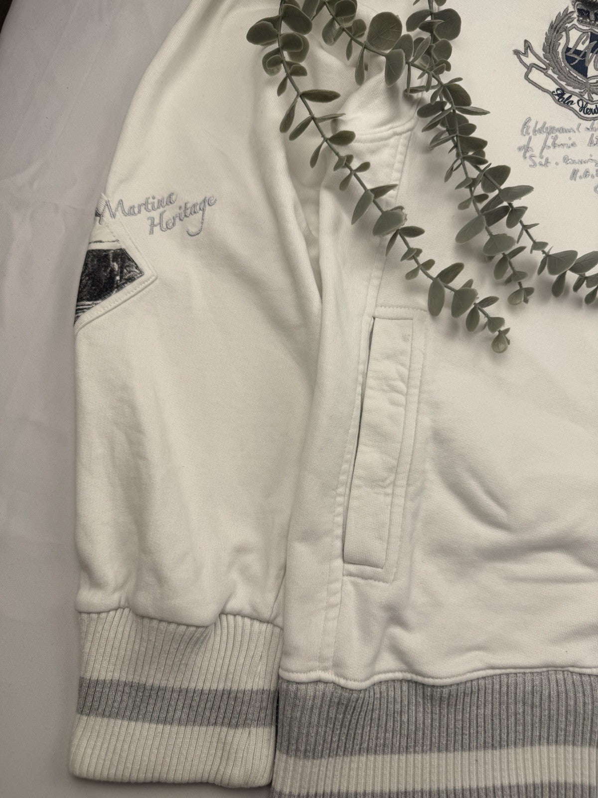 La Martina – Polo Heritage Jacke – Weiß – Größe L (etik 2XL)