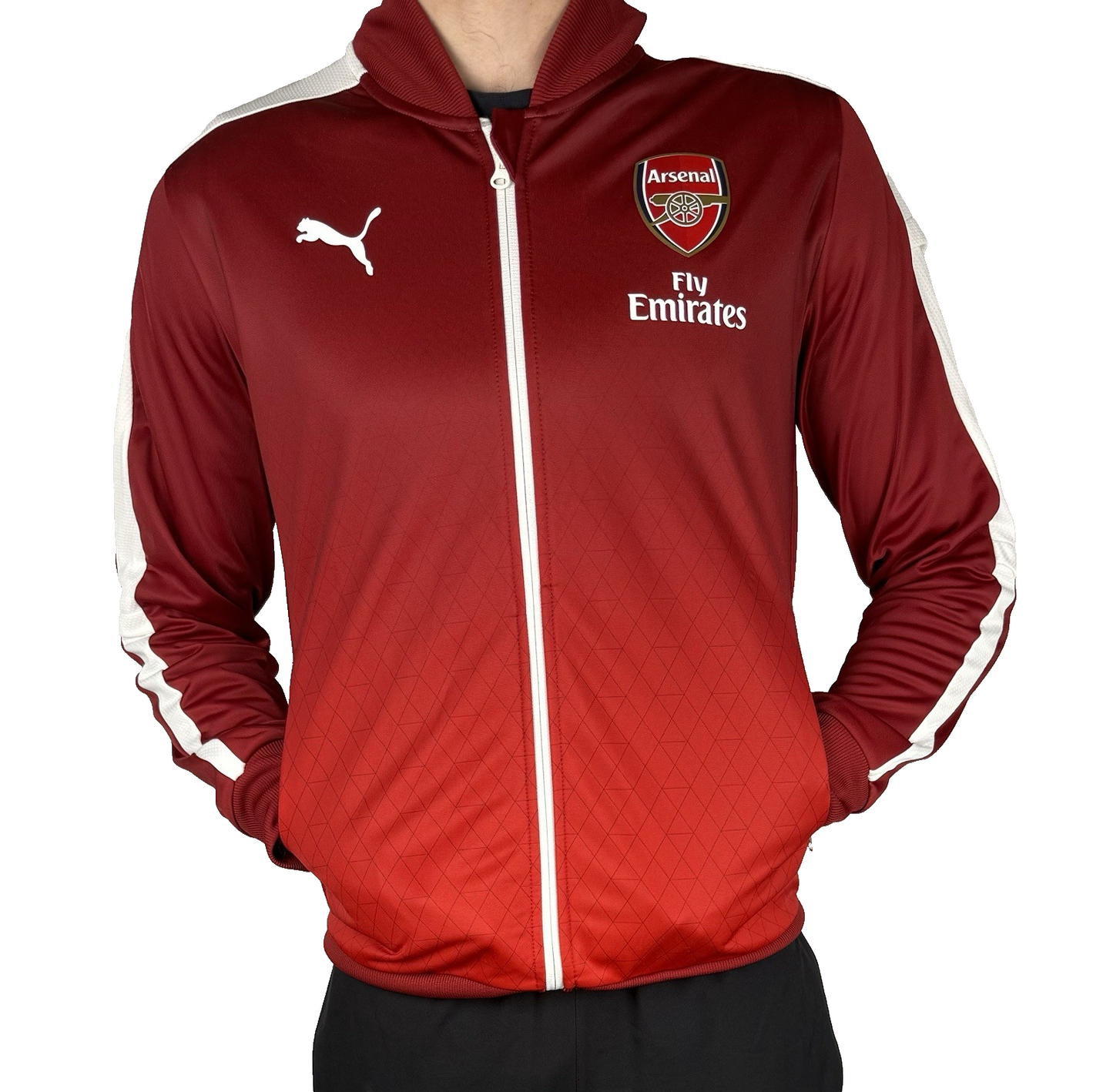 Puma Arsenal Trainingsjacke Rot-Weiß – Größe M/L (ML), Sportjacke