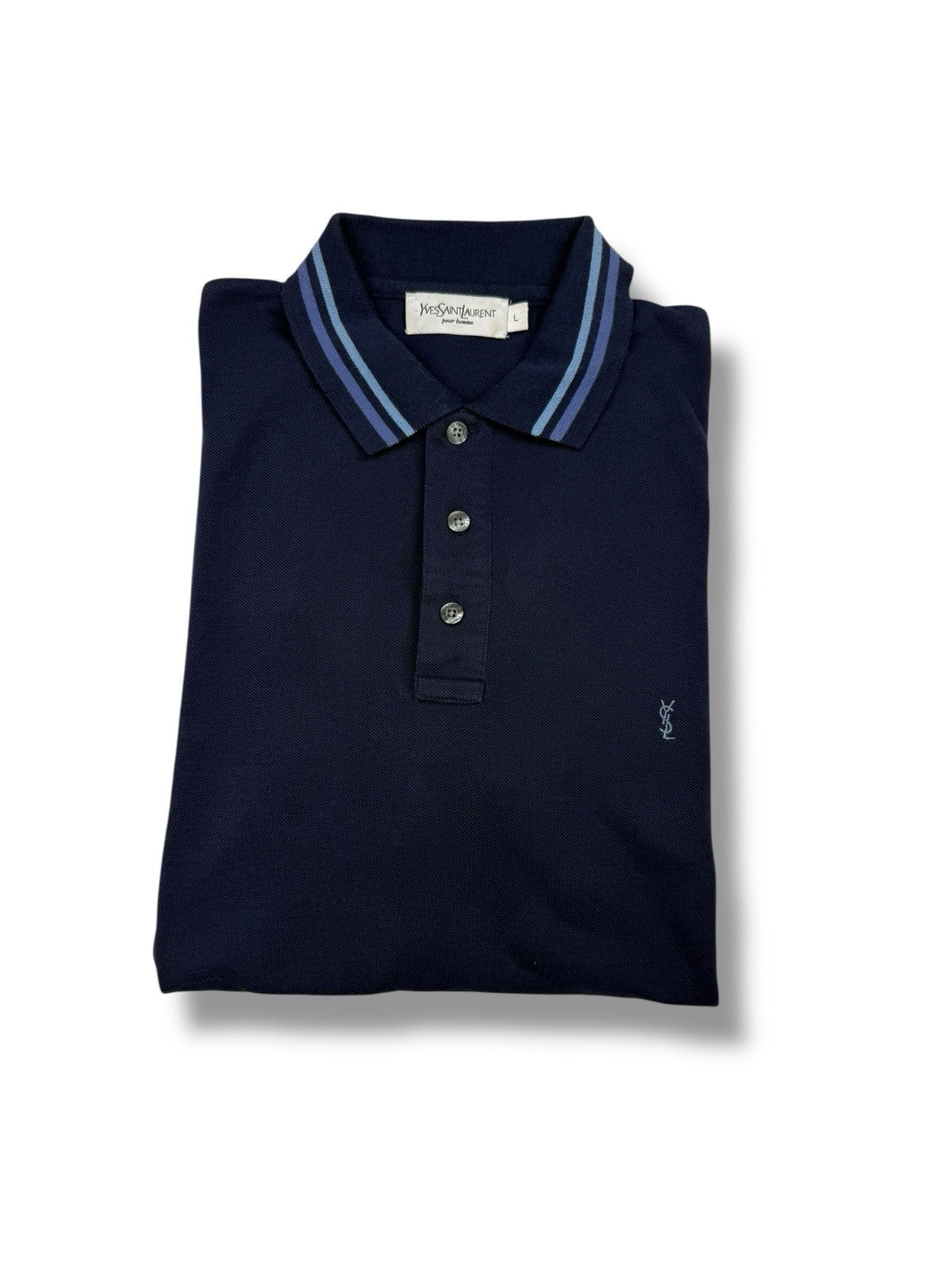 Vintage Yves Saint Laurent YSL Poloshirt / Polo Blau Größe L