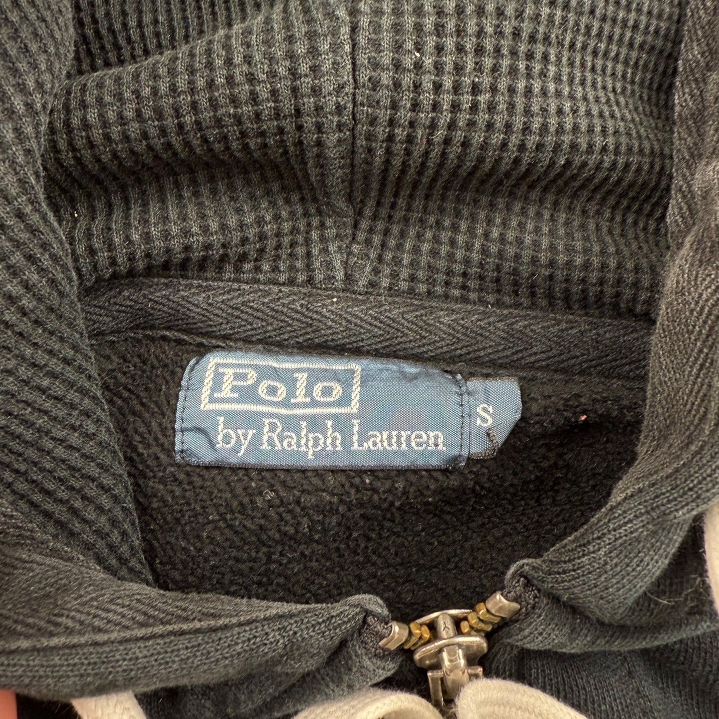 Ralph Lauren Zip-Hoodie – Schwarz – Herren S – Gesticktes Logo – Klassiker