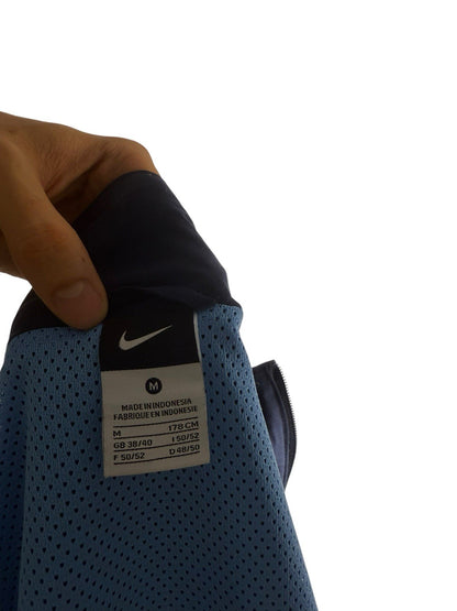 Vintage Nike Trackjacke – Hell-/Dunkelblau, Größe M, Retro Style