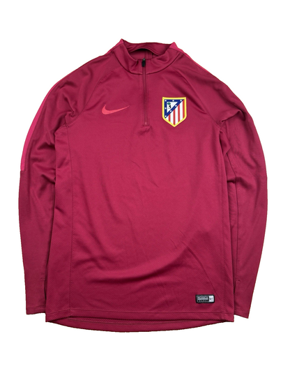 Atletico Madrid Trainingsjacke Quarterzip – Nike, Größe S, Burgunderrot