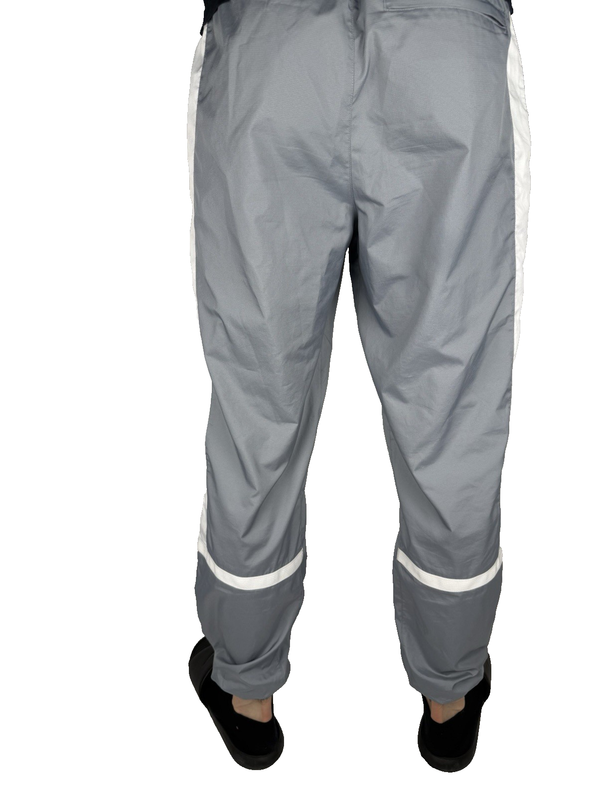 Paris Saint-Germain x Jordan Nylon Track Pants – Grau/Weiß, Baggy Fit, Größe M