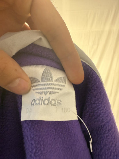 Vintage Adidas Half-Zip Jacke – Grau – Baggy Fit – Größe M–L