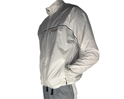 Nike Track Club Jacke Weiß – Nylon Lightweight, Größe M, Top Zustand