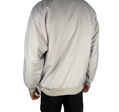 Vintage Adidas Half-Zip Jacke – Grau – Baggy Fit – Größe M–L