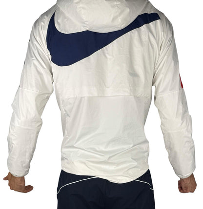 Nike PSG Windbreaker – Weiß, Größe M , leichter Vintage-Style