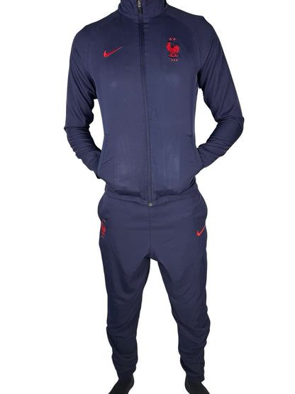 Nike Frankreich Nationalmannschaft Tracksuit – Komplett bestickt – Marineblau M