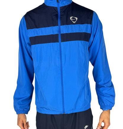 Vintage Nike Trackjacke – Hellblau & Schwarz, Größe M, 90s Look