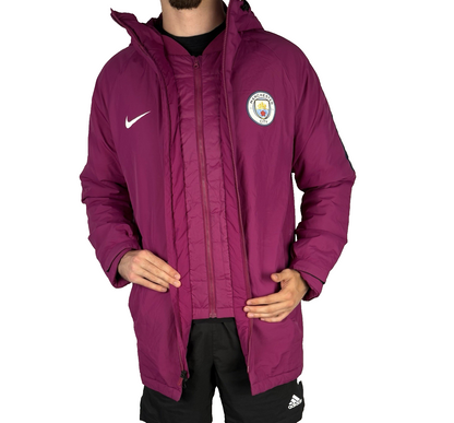 Vintage Nike Manchester City Bench Jacket – Lila/Schwarz – Größe L