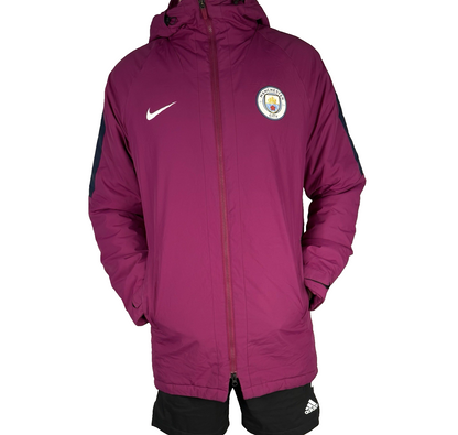 Vintage Nike Manchester City Bench Jacket – Lila/Schwarz – Größe L