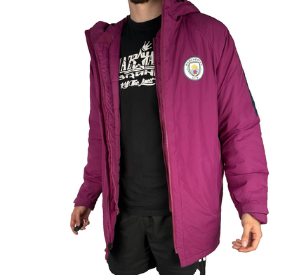 Vintage Nike Manchester City Bench Jacket – Lila/Schwarz – Größe L