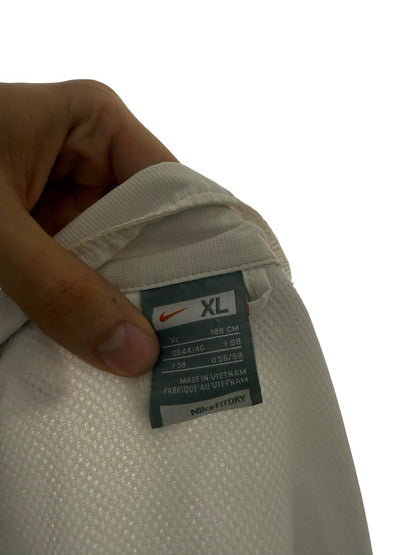 Nike Windbreaker Jacke Weiß-Navy Vintage – Größe XL, wandelbar zur Weste