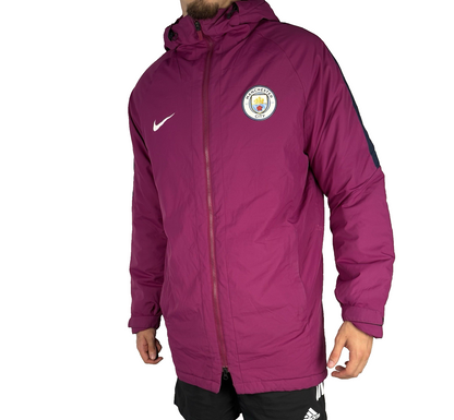 Vintage Nike Manchester City Bench Jacket – Lila/Schwarz – Größe L