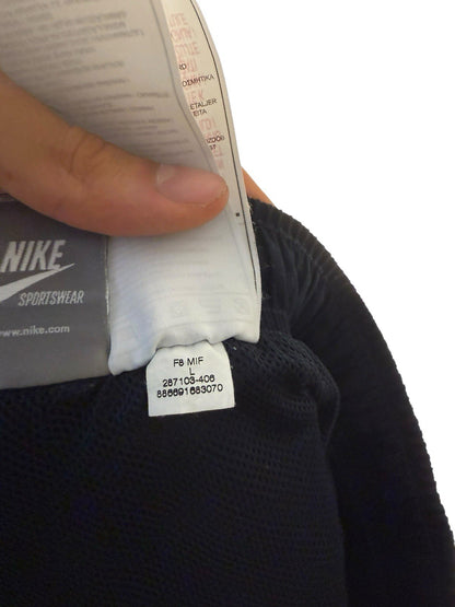 Vintage Nike Track Pants – Open-Leg mit verstellbarem Beinabschluss  Navy Blau L