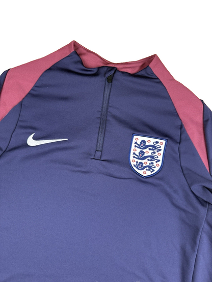 Nike England Trainingsjacke Quarter Zip – Dunkelblau, Größe S, Slimfit, 2024