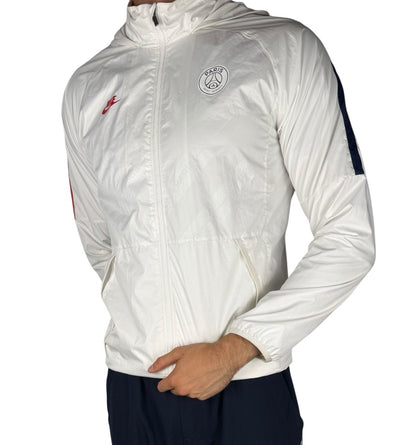 Nike PSG Windbreaker – Weiß, Größe M , leichter Vintage-Style