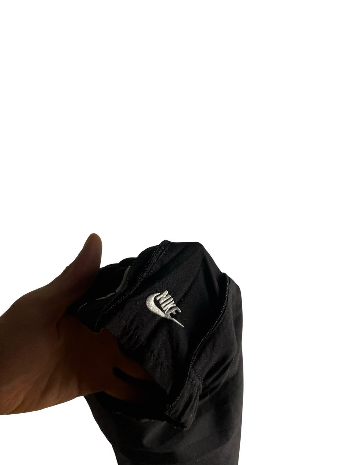 Nike Track Pants Open-Leg – Schwarz, Größe M, Vintage Nylonhose