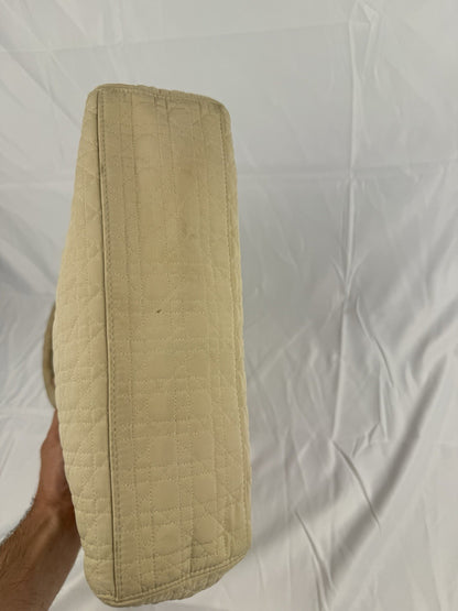 Lady Dior Tasche – Beige, Canvas, Vintage, sehr guter Zustand