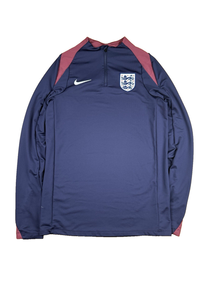 Nike England Trainingsjacke Quarter Zip – Dunkelblau, Größe S, Slimfit, 2024