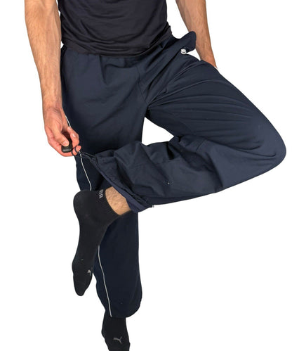 Vintage Nike Track Pants – Open-Leg mit verstellbarem Beinabschluss  Navy Blau L