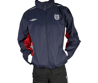 Vintage England Umbro Regenjacke – Dunkelblau – Größe L Vintage retro rare