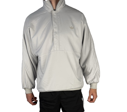 Vintage Adidas Half-Zip Jacke – Grau – Baggy Fit – Größe M–L