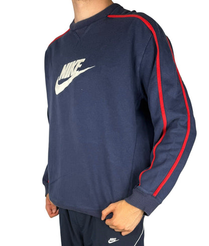 Vintage Nike Pullover – Navy Blau, Baggy Fit, Größe XL