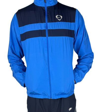 Vintage Nike Trackjacke – Hellblau & Schwarz, Größe M, 90s Look