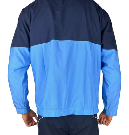 Vintage Nike Trackjacke – Hell-/Dunkelblau, Größe M, Retro Style