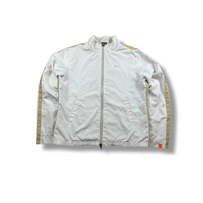 Nike Track Jacket – Weiß/Gold – Damen L (Baggy Fit) premium
