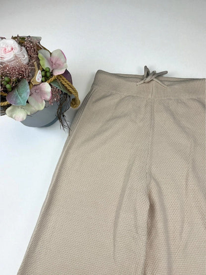 Premium Jogger – Beige – Grobstrick – Damen S
