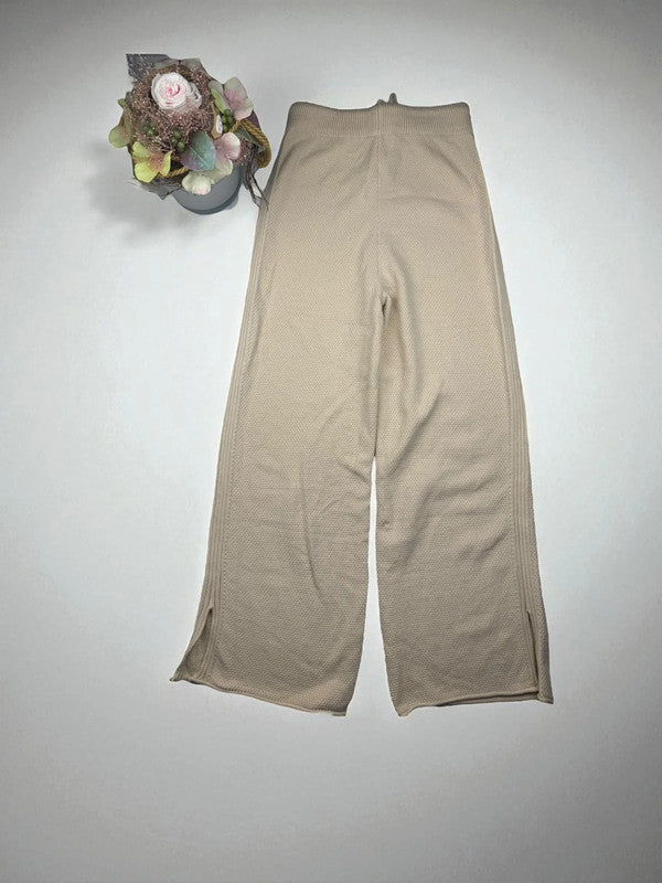 Premium Jogger – Beige – Grobstrick – Damen S