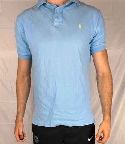 Ralph Lauren Polo Shirt Hellblau Kurzarm – Slimfit – Größe L