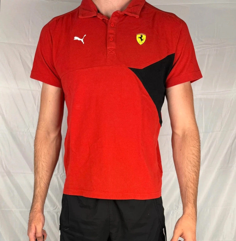 Ferrari x Puma Polo Shirt – Rot-Schwarz | Größe L (fällt wie M) chemise - shirt - camicia
