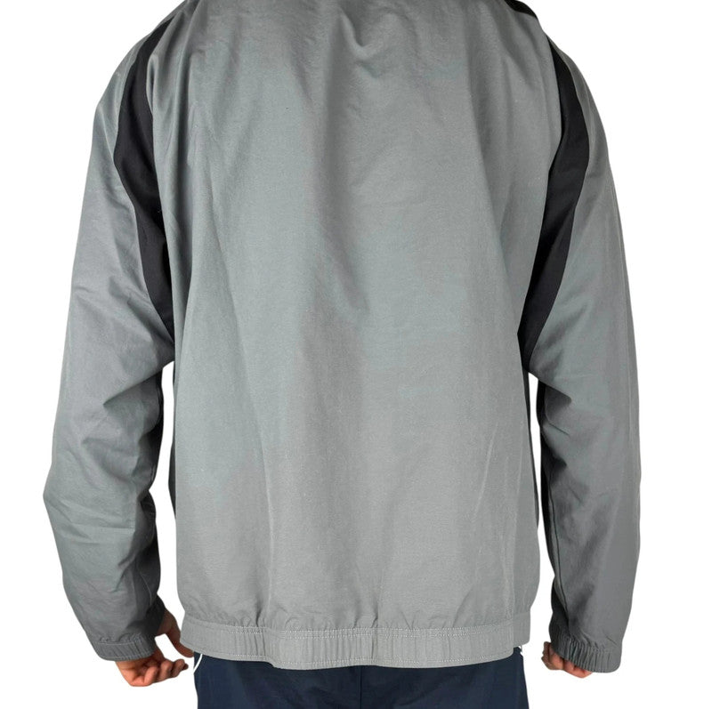Nike Vintage Trackjacke – Grau/Schwarz, Baggy Fit, Größe 2XL