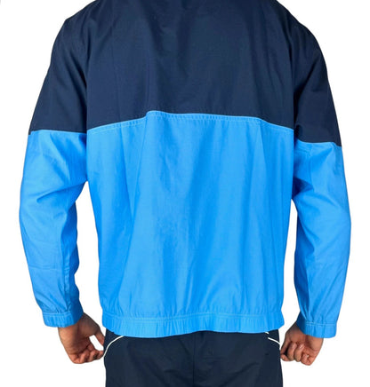 Vintage Nike Trackjacke – Hell-/Dunkelblau, Größe M, Retro Style jasje - veste- giacca