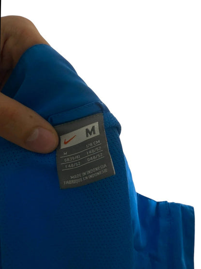 Vintage Nike Trackjacke – Hellblau & Schwarz, Größe M, 90s Look jasje - veste- giacca