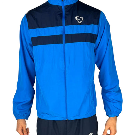 Vintage Nike Trackjacke – Hellblau & Schwarz, Größe M, 90s Look jasje - veste- giacca