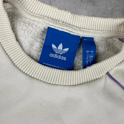 Adidas Real Madrid Pullover – Weiß – Herren S – Vintage Baumwoll-Hoodie