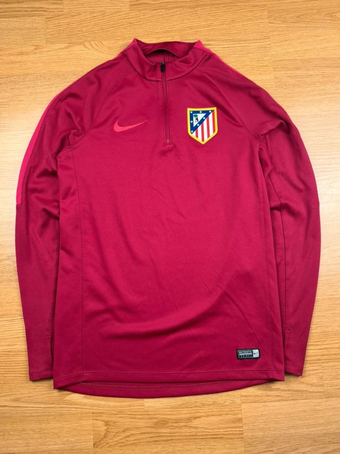 Atletico Madrid Trainingsjacke Quarterzip – Nike, Größe S, Burgunderrot jasje - veste- giacca